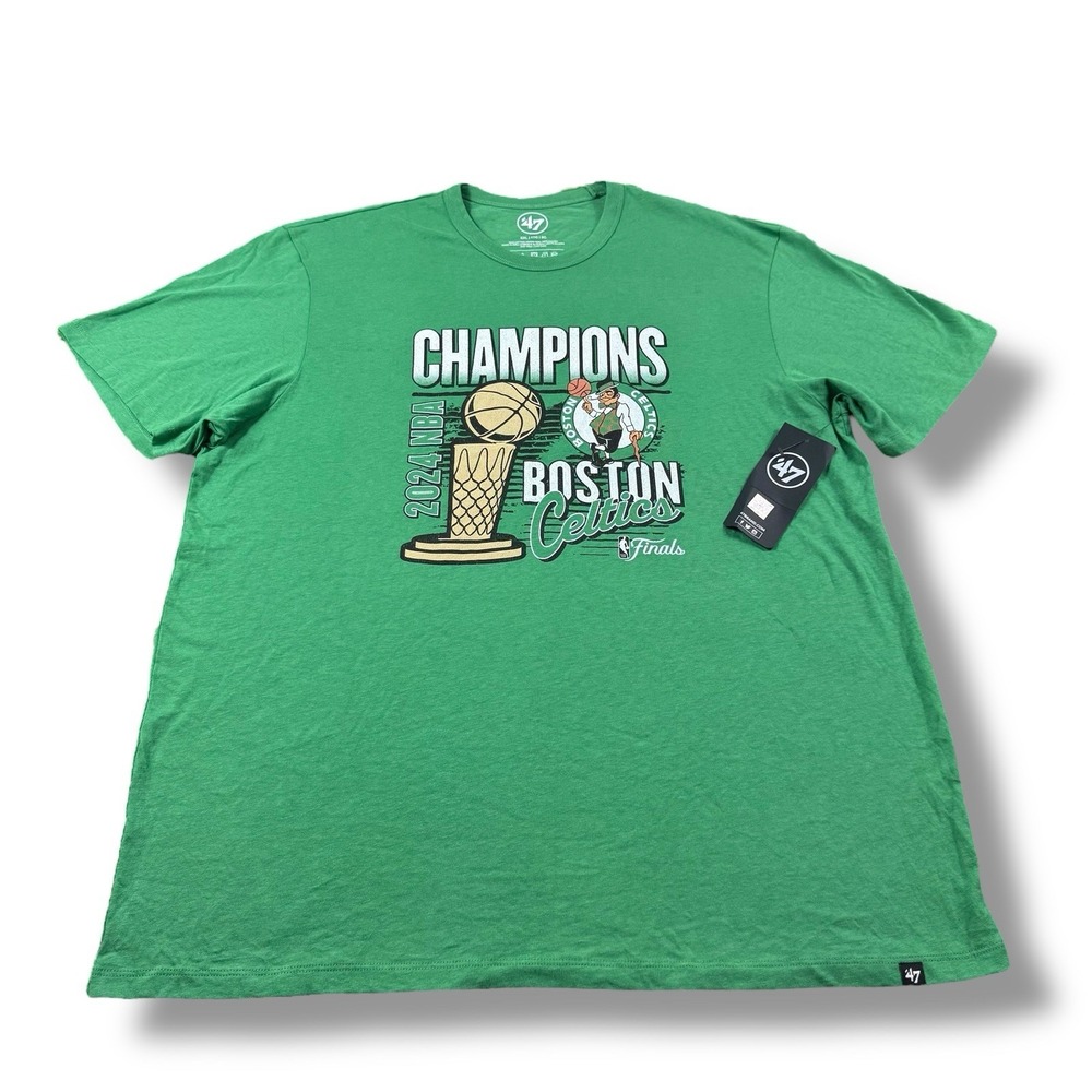 NWT '47 Brand NBA Boston Celtics 2024 NBA Finals Champions Graphic Tee Mens 2XL